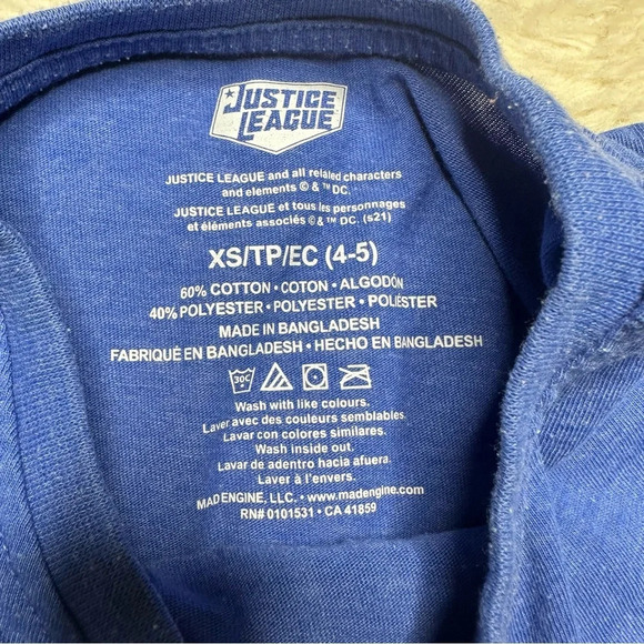 Justice League T-Shirt Blue Size XS - Picture 6 of 16